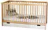 Kids Collective Babybett Gitterbett höhenverstellbar & herausnehmbare Sprossen Buchenholz mit Schublade natur 70x140 cm