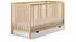 Kids Collective Babybett Gitterbett höhenverstellbar & herausnehmbare Sprossen Buchenholz mit Schublade natur 70x140 cm