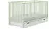 Kids Collective Babybett mit Schublade und Matratze Gitterbett höhenverstellbar & herausnehmbare Sprossen 70x140 cm Buchenholz grün