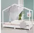 Roba Hausbett Bodenbett 70x140cm Holz weiß (207023WE)