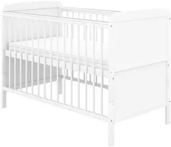 Baby-Delux Babybett Natalie 140x70 Beißschienen höhenverstellbar weiß umbaubar