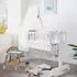 Roba Little Stars Babywiege 40x90cm, Holz, weiß/grau (288050WEV190-A)