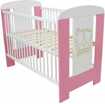 best for kids My Sweet Baby Gitterbett 60x120cm, Buchenholz, rosa, 4-teilig (ohne Matratze)