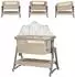 KIKKABOO Nanna 2 Beistellbett mit Matratze, Moskitonetz und Räder, beige (31003020107)