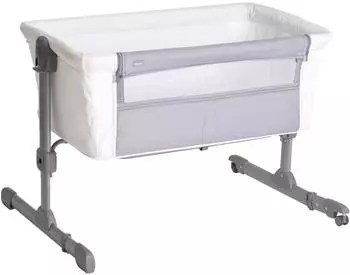 Chicco Next2Me Essential Co-Sleeping-Beistellbett, weiß, 0-6 Monate (Cloud Re Lux)