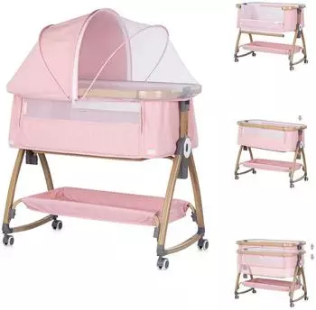 Chipolino Charisma Beistellbett h&ouml;henverstellbar mit Matratze, rosa