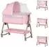 Chipolino Charisma Beistellbett höhenverstellbar mit Matratze, rosa