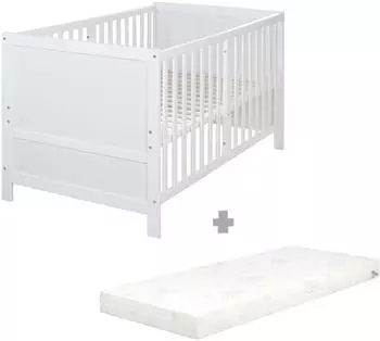 Roba Easy Sleep Gitterbett 70x140cm, weiß, höhenverstellbar (800000727091)