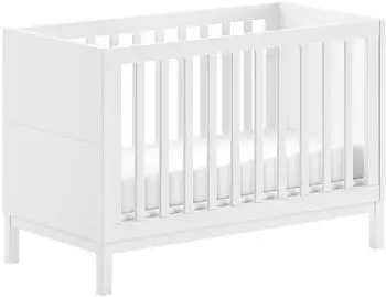 Vipack Babybett 60x120cm, weiß, Holz, höhenverstellbarer Lattenrost