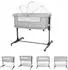 Lorelli Milano 2in1 Beistellbett höhenverstellbar mit Moskitonetz, grau