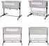 Lorelli Milano 2in1 Beistellbett höhenverstellbar mit Moskitonetz, grau