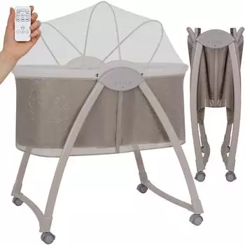 Lionelo Gaya elektrische Babywiege 2-in-1, Schaukelfunktion, Vibration, bis 9kg (Gaya)