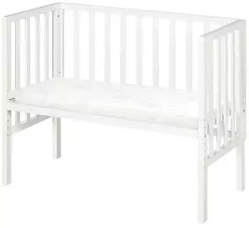 Roba safe asleep Beistellbett 2in1 45x90cm mit Matratze & Barriere, weiß