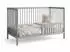 Kids Collective Kinderbett mit Rausfallschutz, Buchenholz, 70x140cm, grau (K11539)