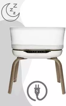 Graco Eluma Nest Beistellbett mit Cry-Detection-Technologie, Luna (9AU999LUNEU)