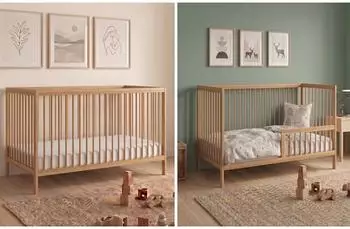 Kids Collective Babybett mit Rausfallschutz, Buchenholz, 70x140cm