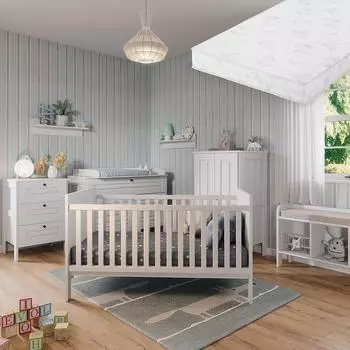VitaliSpa Ajaton Babybett weiß mit Matratze, 144,4x83cm (51644)