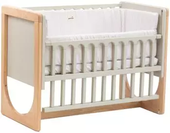 Geuther HATO Beistellbett 4-in-1 mit Matratze, Buchenholz (1124-4148_NAWE_002)