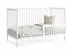 Kids Collective Gitterbett mit Rausfallschutz, Buchenholz, weiß, 60x120cm