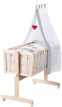 Roba Stubenwagen Komplettwiegenset "Adam & Eule" 40x90cm (8955NAS148)