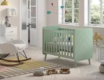 Vipack Billy Babybett 60x120cm, olivgrün, MDF lackiert