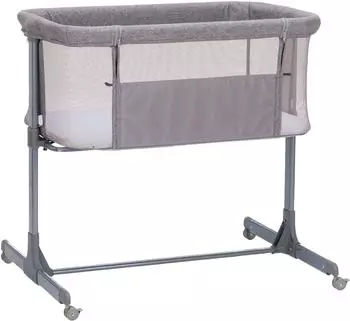 Fillikid Crib ECO Beistellbett grau, Metall, inkl. Matratze (OD-374-07)