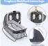 Costway Beistellbett 5-in-1 mit Matratze und Rollen, grau, bis 36 Monate