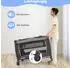 Costway Beistellbett 5-in-1 mit Matratze und Rollen, grau, bis 36 Monate