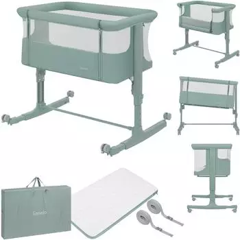 Lionelo Aurora Reisebett 3-in-1 Beistellbett/Wiege, gr&uuml;n (LO-AURORA GREEN SAGE)