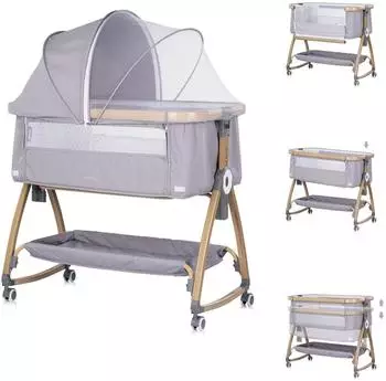 Chipolino Charisma Beistellbett h&ouml;henverstellbar mit Matratze, grau