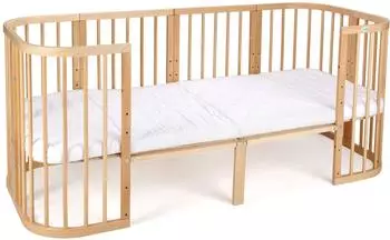 Waldin 7in1 Babybett Erweiterung auf 174cm, natur (EX-N)
