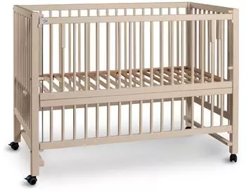 tiSsi HAJO Beistellbett/Kinderbett Buche 120x60cm, seiden-beige