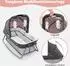 Costway Beistellbett 5-in-1 mit Matratze und Rollen, rosa, bis 36 Monate
