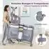 Costway 5-in-1 Baby-Reisebett mit Matratze, Wickeltisch und Wiege, rosa