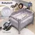 Costway 5-in-1 Baby-Reisebett mit Matratze, Wickeltisch und Wiege, rosa