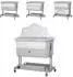 Chipolino Zen 2-in-1 Beistellbett mit Schaukelfunktion, 7 Höhen, Moskitonetz, grau