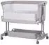 Chipolino Zen 2-in-1 Beistellbett mit Schaukelfunktion, 7 Höhen, Moskitonetz, grau