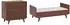 Vox Mid mitwachsendes Babybett 70x140 & Kommode mit 3 Schubladen, Holz (4023051_4023039)