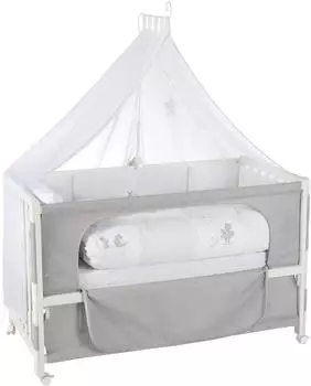 roba Room Bed Beistellbett wei&szlig; inkl. Komplettset fox & bunny