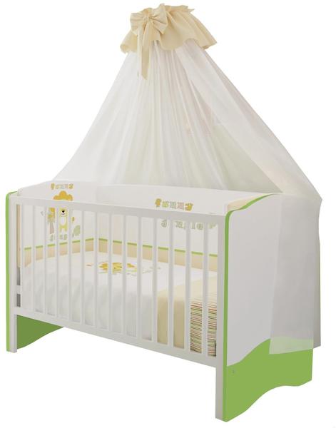 Polini Kids Simple Kombi-Kinderbett 140x70cm weiß/grün (1176.6)