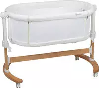 BabyGo Beistellbett "Amila, beige white" mit Schaukelfunktion