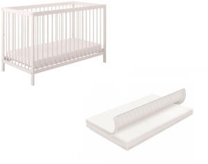 Polini Kids Set Simple 101 Kinderbett Babybett mit Matratze (101.1278.9)