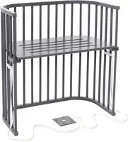 babybay Beistellbett Grau Boxspring