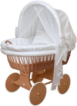 Waldin Baby Stubenwagen-Set (1211) Gestell/R&auml;der wei&szlig;