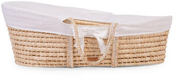 Childhome Moses Basket + Handles + Mattress - Natural + Jersey Cover Off White (MBSR3CJOW)