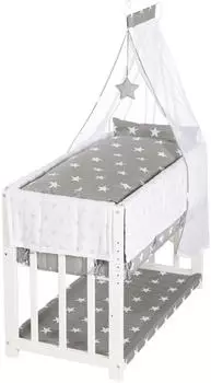 Roba Little Stars 3 in 1 wei&szlig;, inkl. kompletten Bettzubeh&ouml;r (289153WEV190)