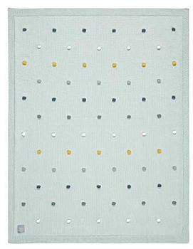 Lässig Babydecke - Knitted Blanket GOTS dots light mint