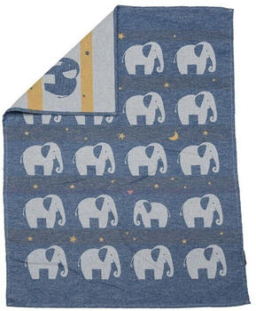 David Fussenegger Lima Babydecke 65x90cm Elefanten blau