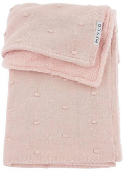 Meyco Baby Babydecke Mini Knots Teddy 75x100cm soft pink