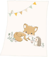 Baby Best Babydecke "Waldfreunde" mit niedlichem Tiermotiv, Kuscheldecke